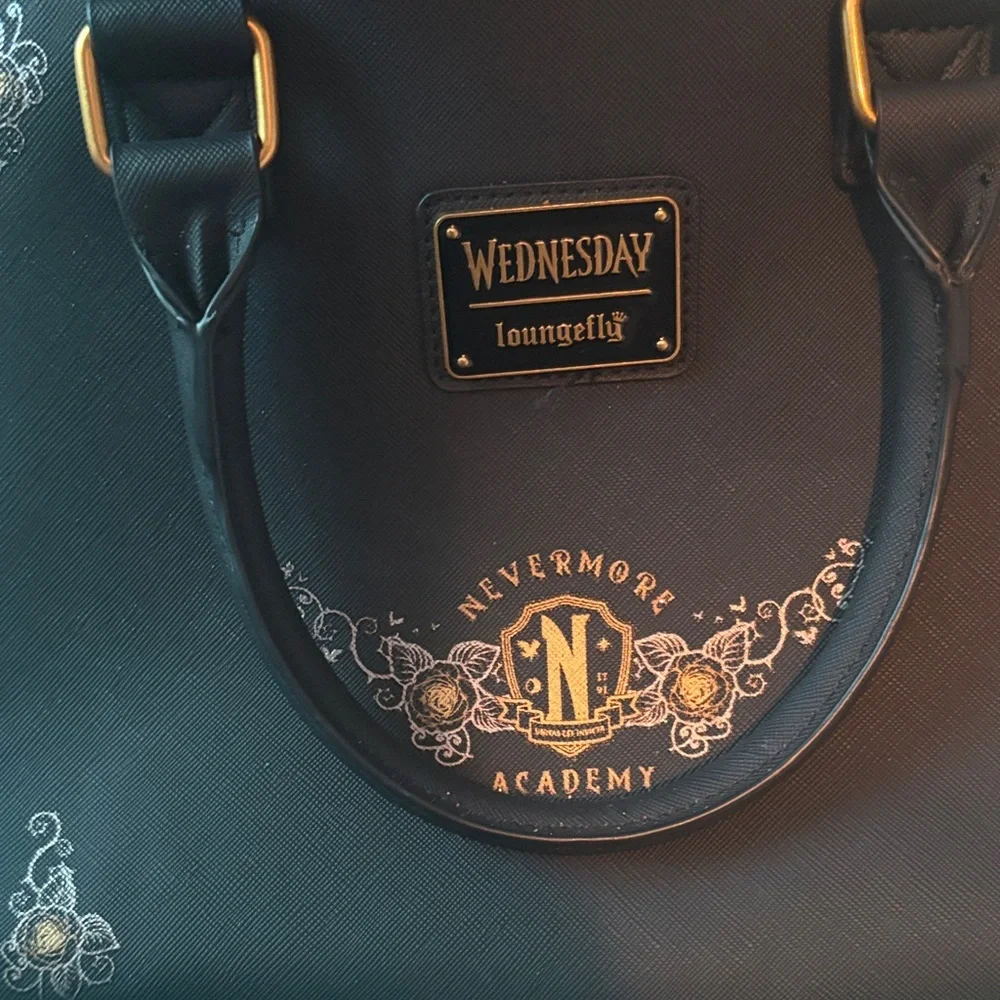 Wednesday lounge fly black Typewriter Design Handbag - Picture 2 of 5